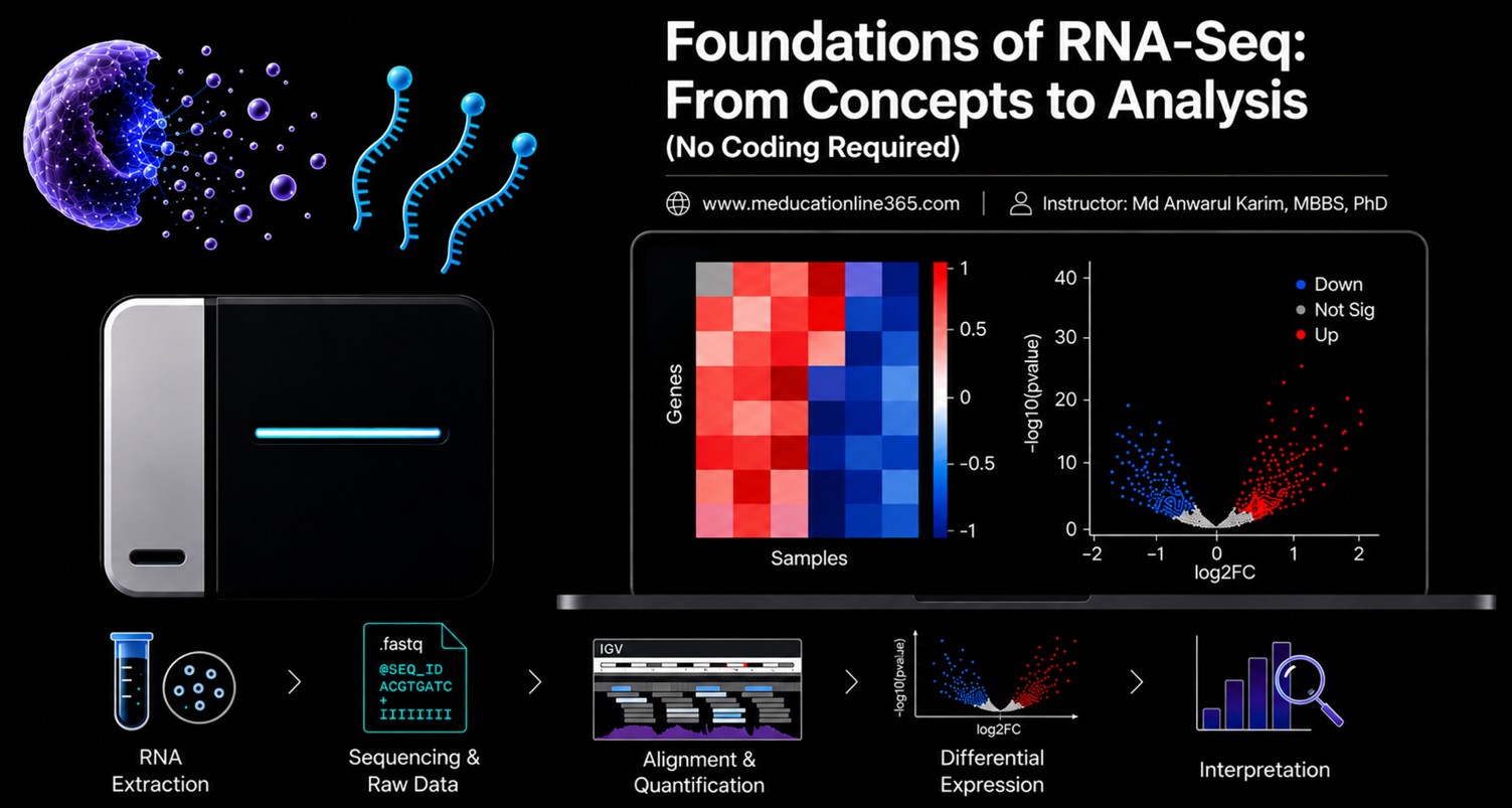 Course cover - Foundations of RNA-Seq: From Concepts to Analysis